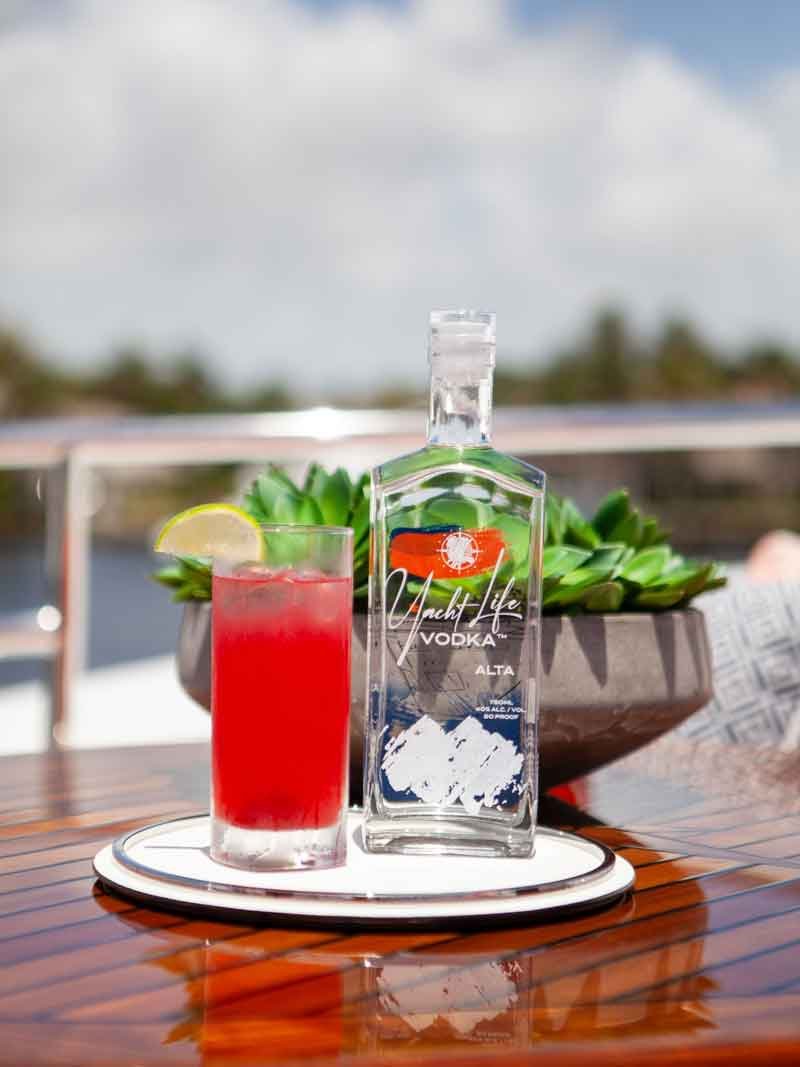 Yacht Life Vodka ALTA served aboard superyacht ALTA